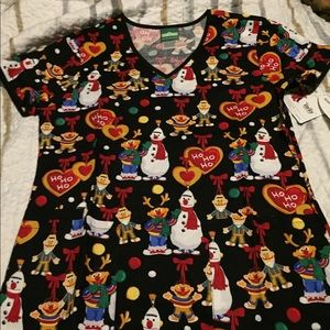 Holiday Scrub Tops